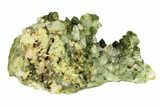 Sparkling Dark Green Epidote Crystals with Quartz - Turkey #301747-1